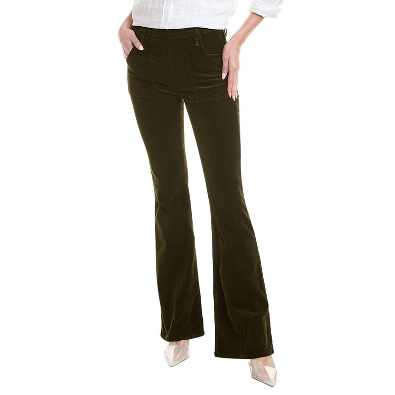 Frame Denim Womens Surplus Corduroy Flare Jean Black